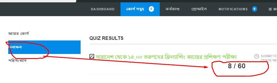 পরবর্তীতে নিজের প্রোফাইল থেকে যেভাবে ফলাফল দেখবেন।