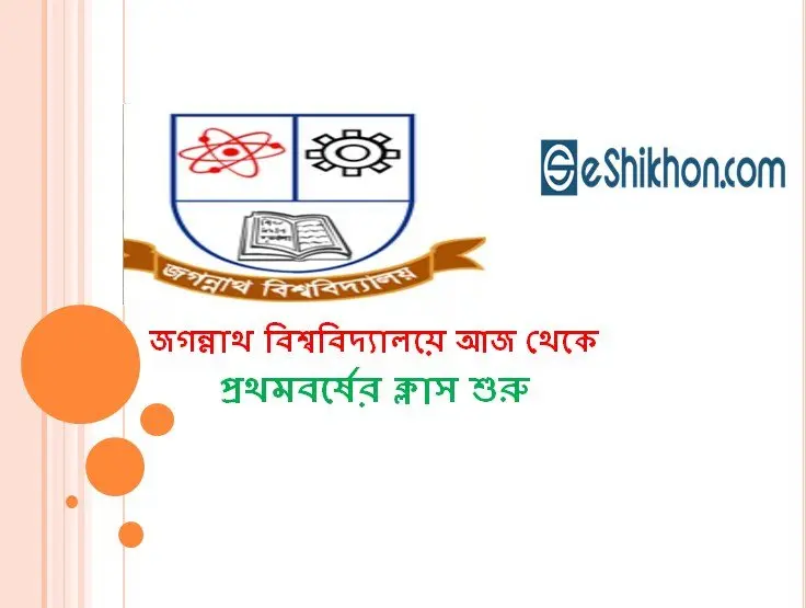 জগন্নাথ বিশ্ববিদ্যালয়ে অাজ থেকে প্রথমবর্ষের ক্লাস শুরু