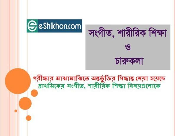 পরীক্ষার শেষভাগ থেকে মাঝামাঝিতে অন্তর্ভুক্তির সিদ্ধান্ত নেয়া হয়েছে প্রাথমিকের সংগীত, শারীরিক শিক্ষা বিষয়গুলোকে